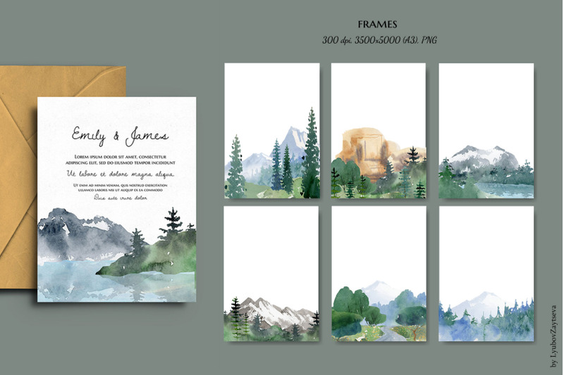 landscape-clipart-watercolor-mountain-forest-clip-art