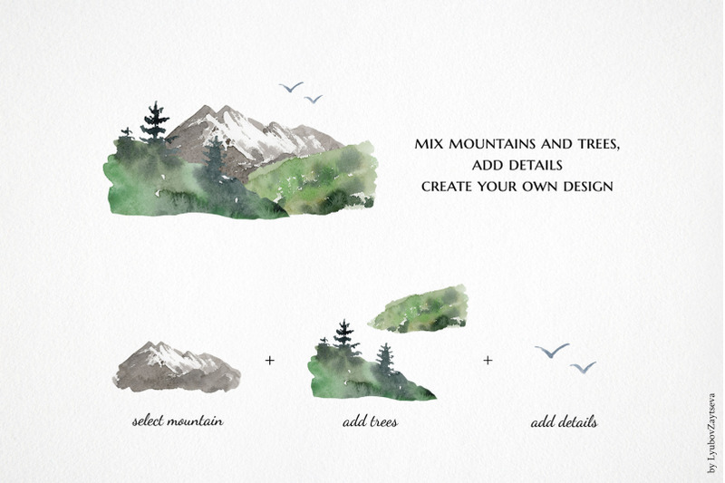 landscape-clipart-watercolor-mountain-forest-clip-art
