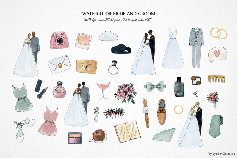 wedding-map-creator-watercolor-clipart-hand-drawn-custom-map-bride