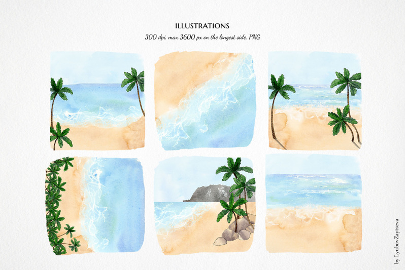watercolor-people-on-summer-beach-scene-creator-clipart-hawaii-ocean