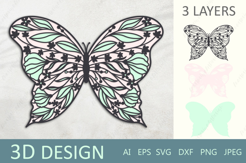 3d-butterfly-svg-butterfly-with-flowers-layered-papercut