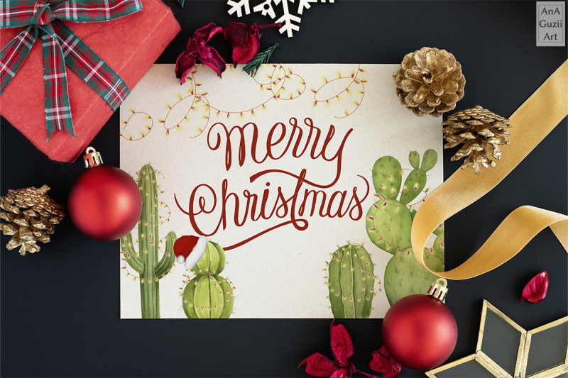 watercolor-cactus-christmas-in-july-clipart