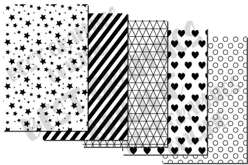 black-and-white-backgrounds-digital-papers-pattern