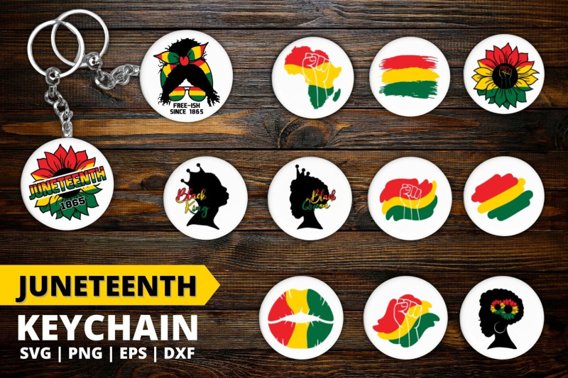 juneteenth-keychain-svg-bundle