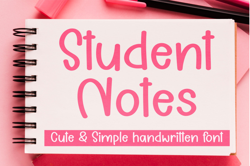 student-notes-a-simple-handwritten-font