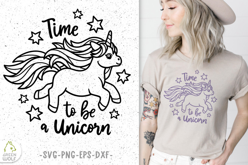 time-to-be-a-unicorn-svg-file-cute-t-shirt-design-svg-dxf
