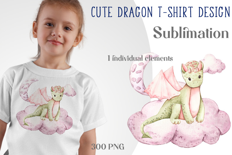 dragons-watercolor-clipart-sublimation-designs