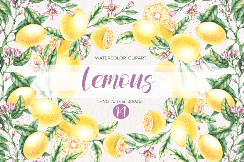 watercolor-lemons-watercolor-clipart-png