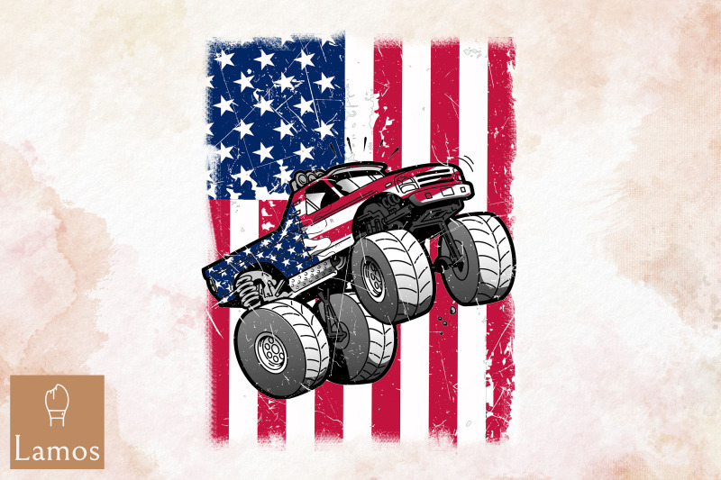 monster-truck-boys-usa-flag-4th-of-july