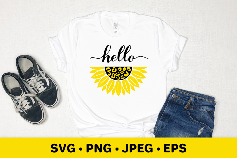 hello-calligraphy-svg-sunflower-leopard-round-door-sign