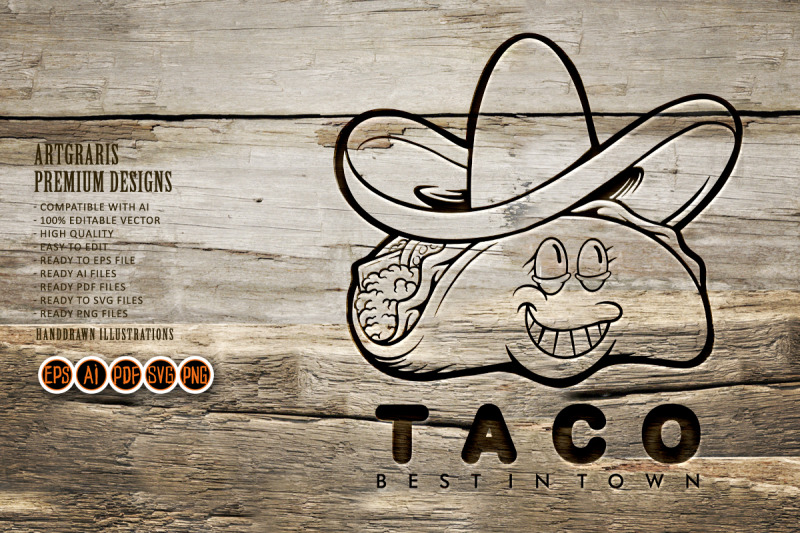 cute-delicious-tacos-hat-restaurant-silhouette-svg