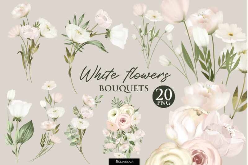 white-flowers-bouquets
