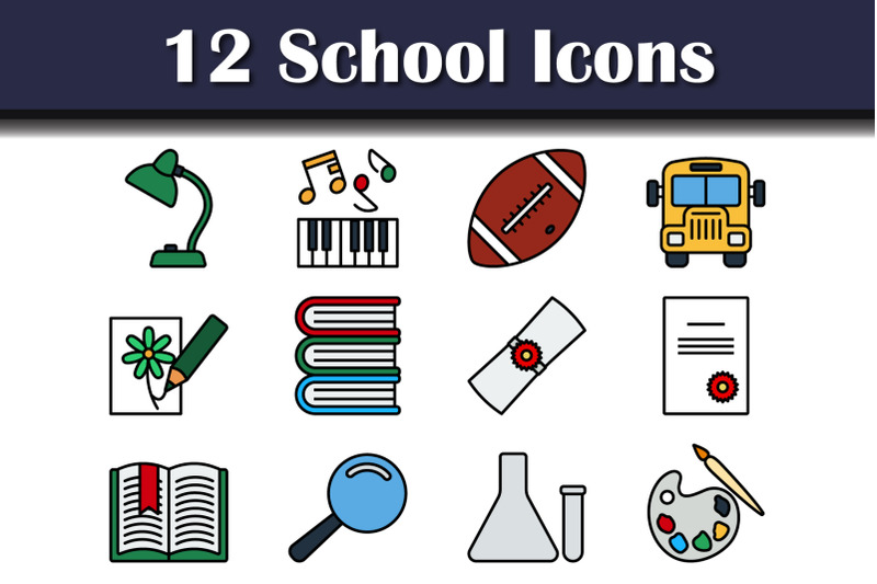 school-icon-set