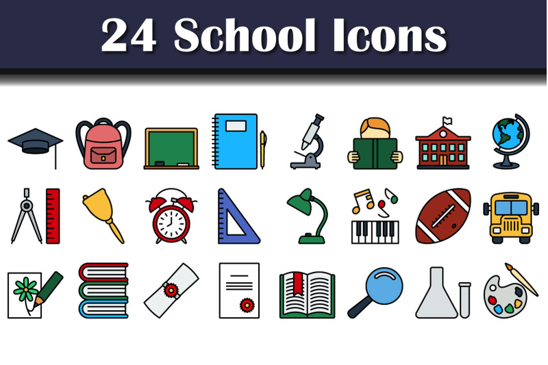 school-icon-set