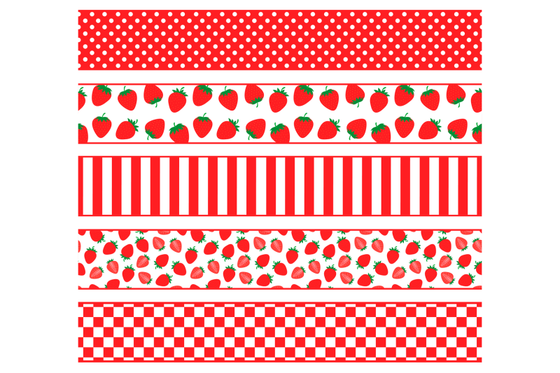 strawberry-seamless-ribbons-red-ribbons-templates