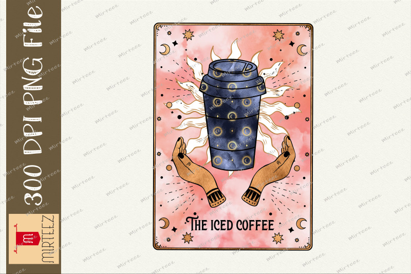 the-iced-coffee-tarot-card-funny-png