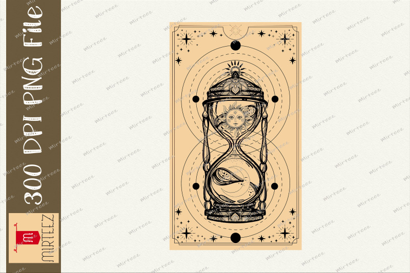 time-moon-sun-tarot-hourglass-design