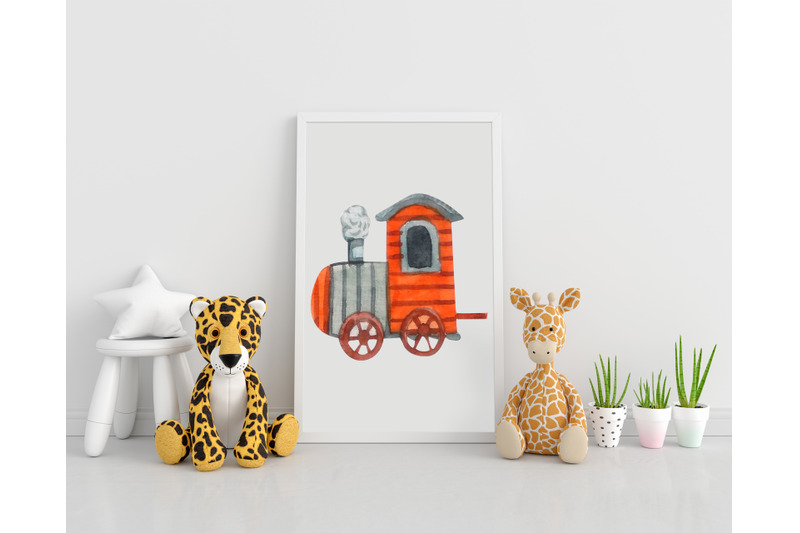 watercolor-colorful-kids-set-with-transport-car-airplane-train-shi