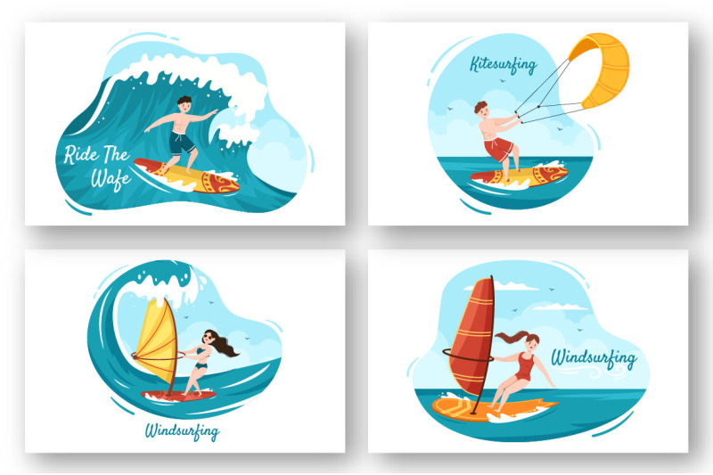 16-summer-surfing-sports-cartoon-illustration