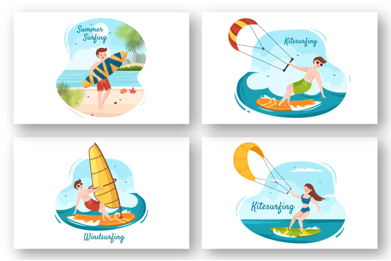 16-summer-surfing-sports-cartoon-illustration