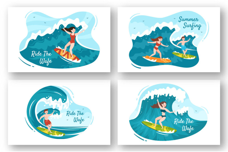 16-summer-surfing-sports-cartoon-illustration