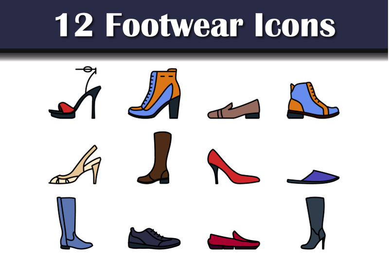 footwear-icon-set