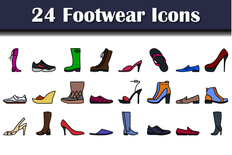 footwear-icon-set