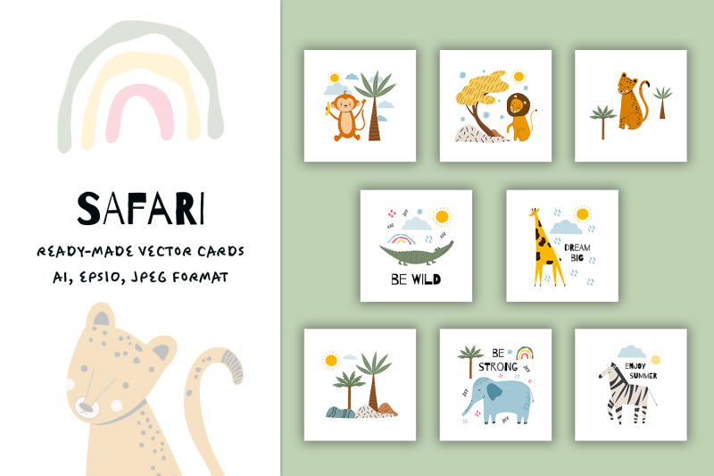 safari-vector-graphics-set-ai-eps10-jpeg