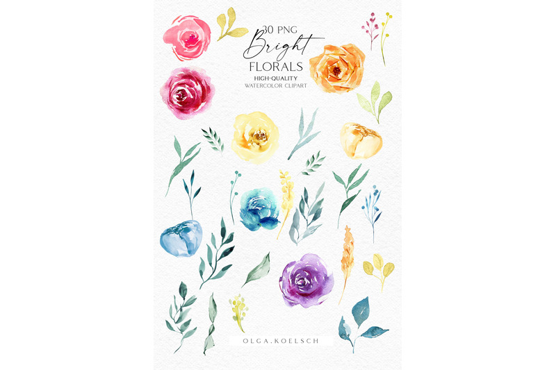 bright-flowers-clipart-watercolor-roses-summer-floral-png-shower-129