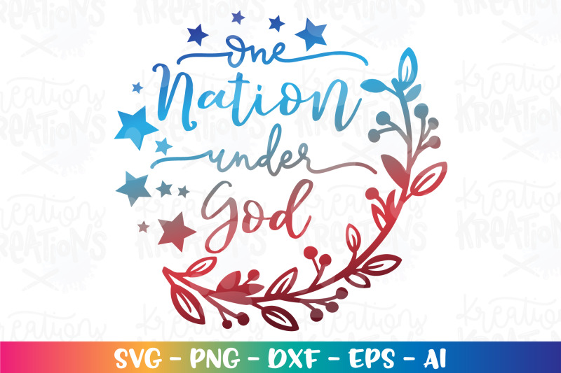 4th-of-july-svg-one-nation-under-god