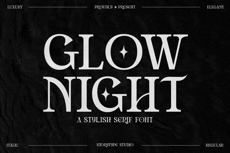 glow-night-typeface