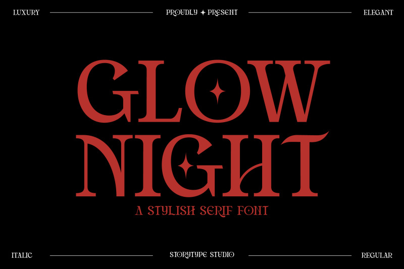 glow-night-typeface