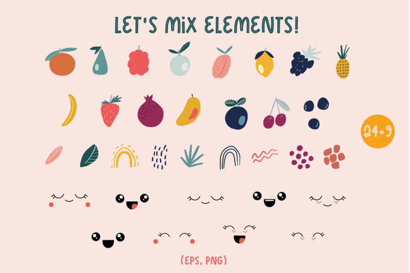 fruits-amp-berries-clipart-amp-patterns