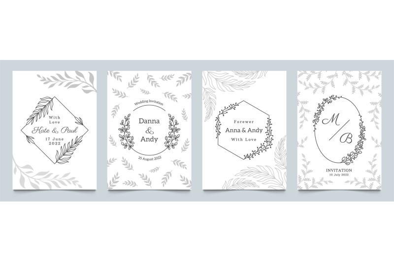 wedding-minimalistic-card-invitation-template-with-floral-frames-and