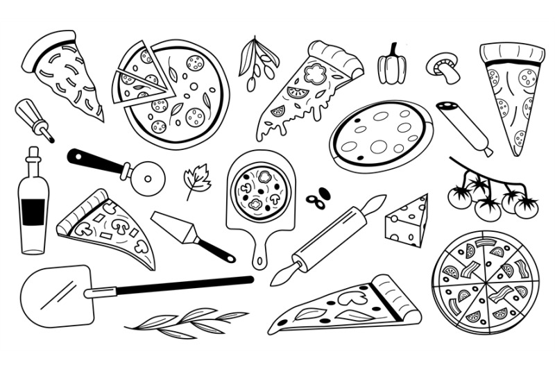 doodle-pizza-italian-food-outline-sketch-pepperoni-mushrooms-cheese