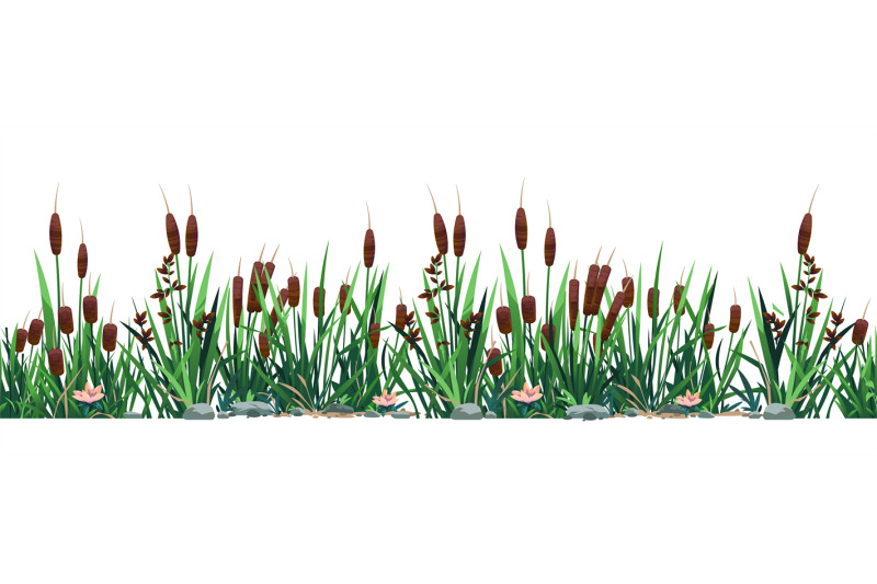 cattail-border-seamless-pattern-of-swamp-reed-plants-pond-and-river