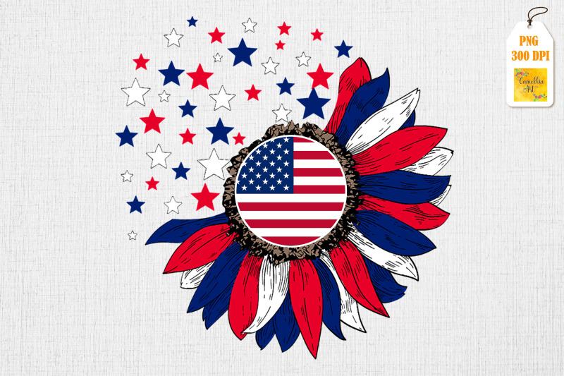 sunflower-4th-of-july-american-flag