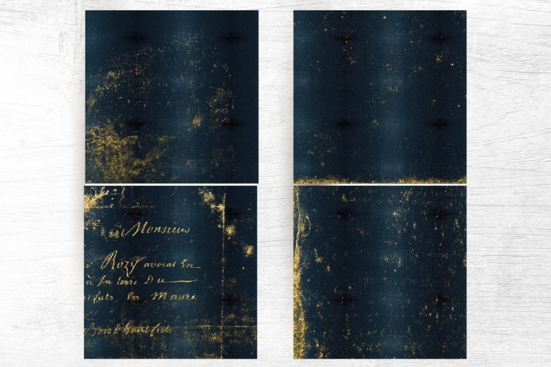 watercolor-blue-and-gold-papers