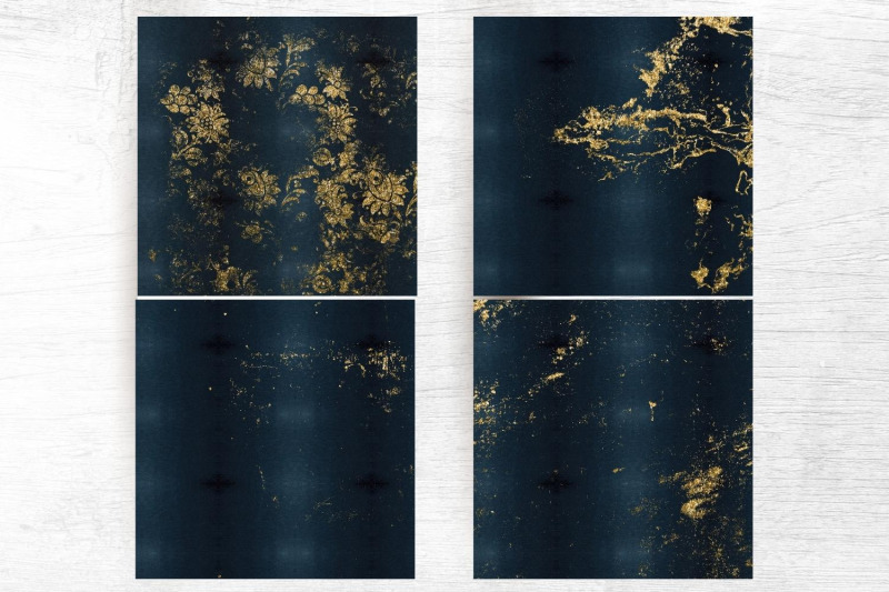 watercolor-blue-and-gold-papers