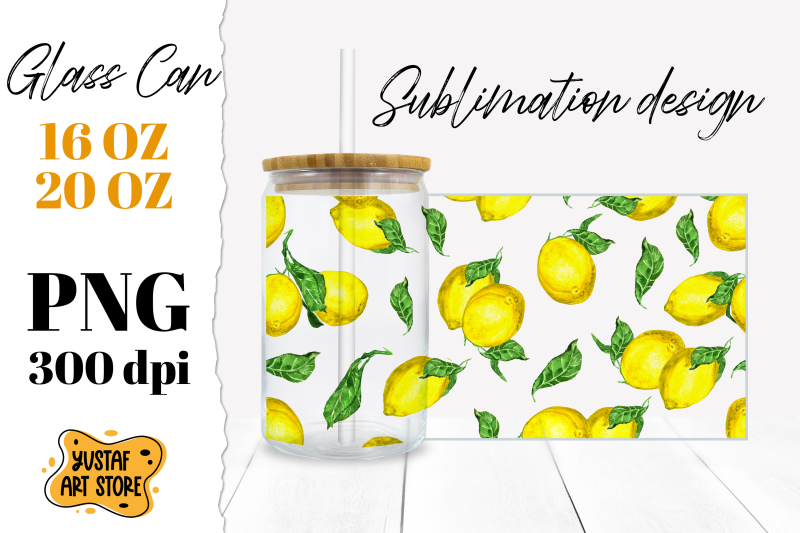 lemon-glass-can-sublimation-design