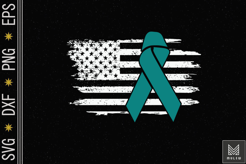 ptsd-teal-ribbon-distressed-us-flag