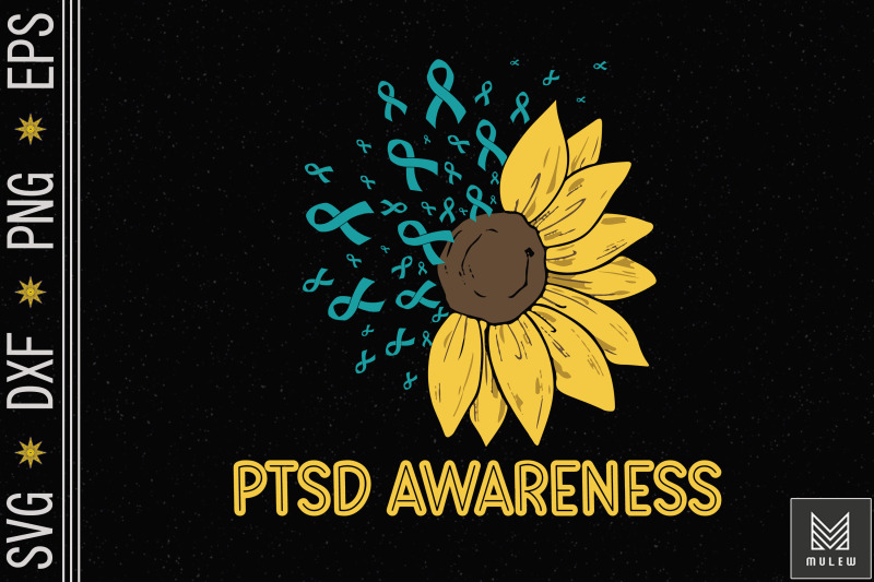 ptsd-awareness-sunflower-teal-ribbon