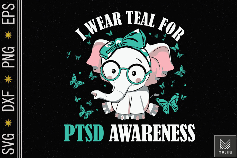 elephant-i-wear-teal-for-ptsd-awareness