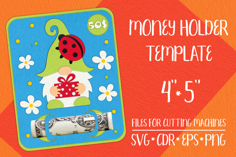 gnome-and-ladybug-birthday-card-money-holder-template