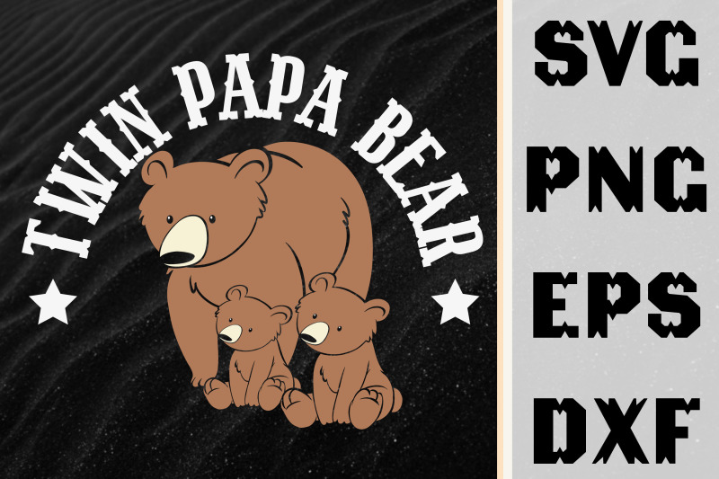 twin-papa-bear-with-two-baby-cute