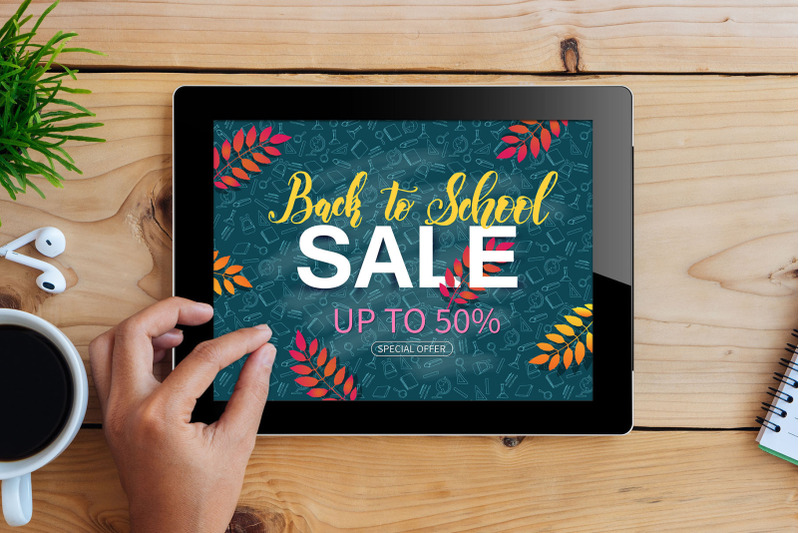 vector-back-to-school-sale-template