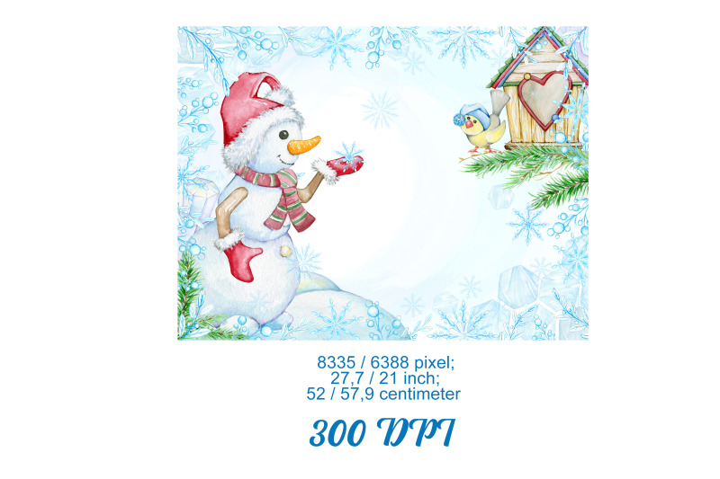 snowman-watercolor-winter-scene-png-winter-poster-designs-downloads