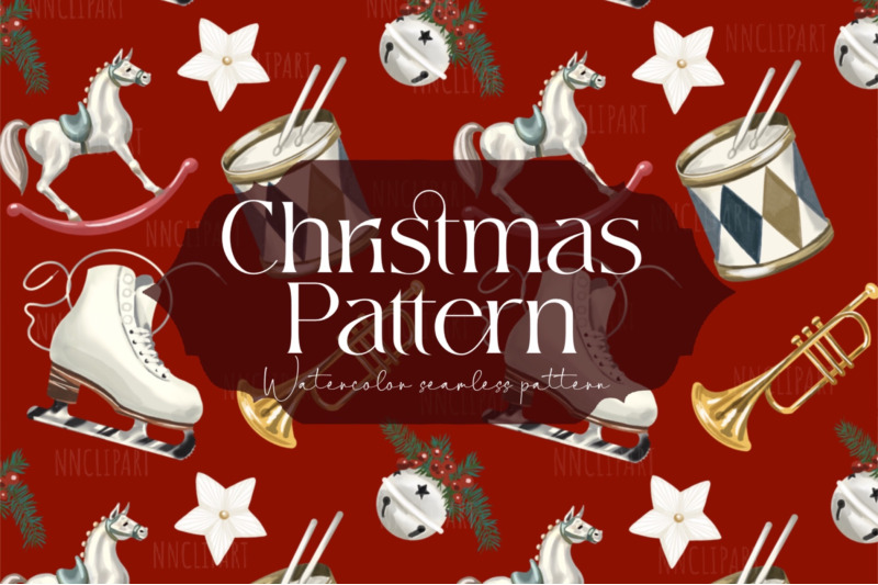 christmas-watercolor-digital-paper-christmas-seamless-pattern