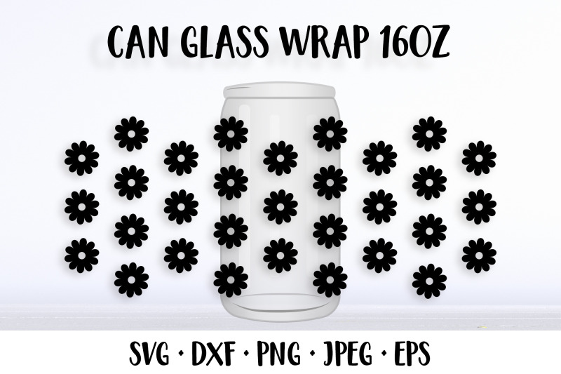 flowers-can-glass-wrap-template-svg-summer-glass-can