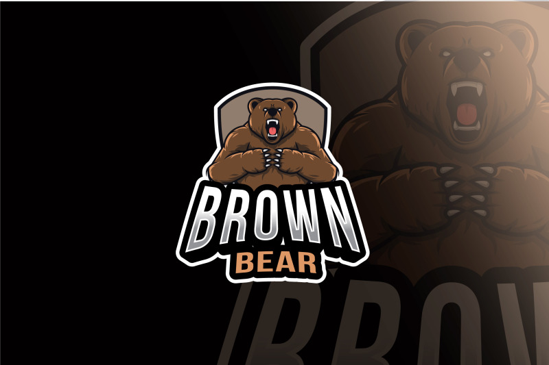 brown-bear-esport-logo-template